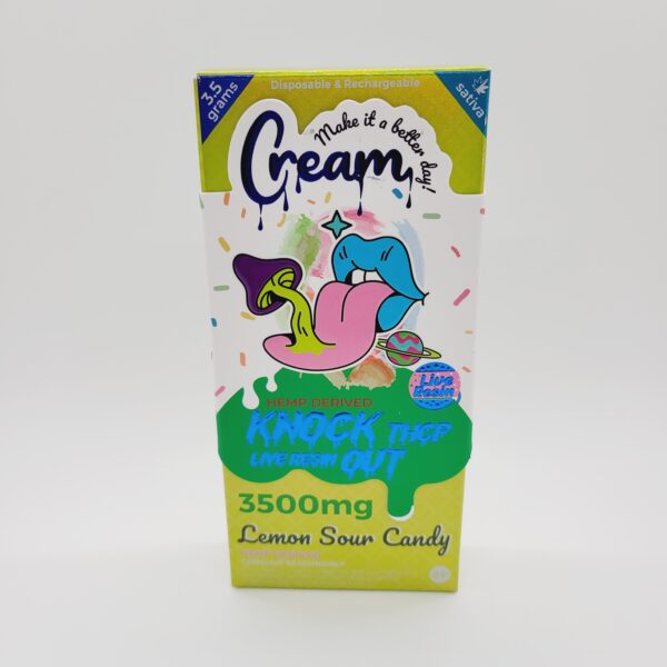 Cream 3.5g THCP Knockout Blend Disposable - Lemon Sour Candy