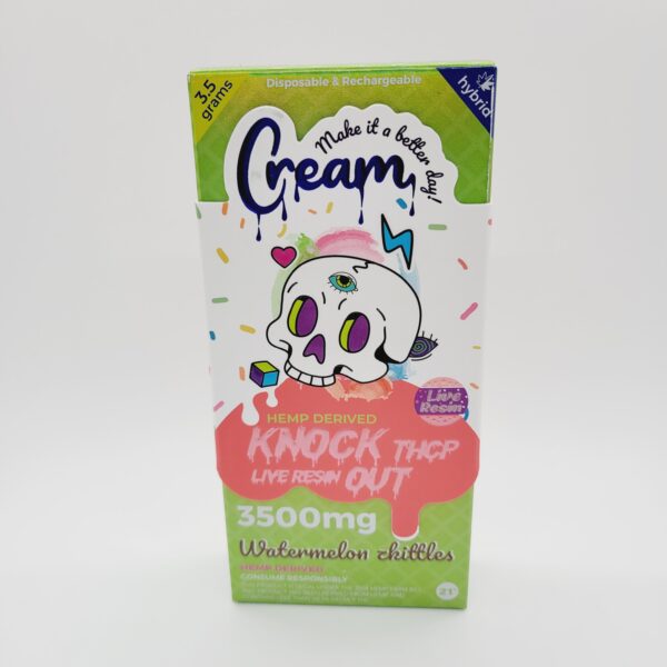 Cream 3.5g THCP Knockout Blend Disposable - Watermelon Zkittles